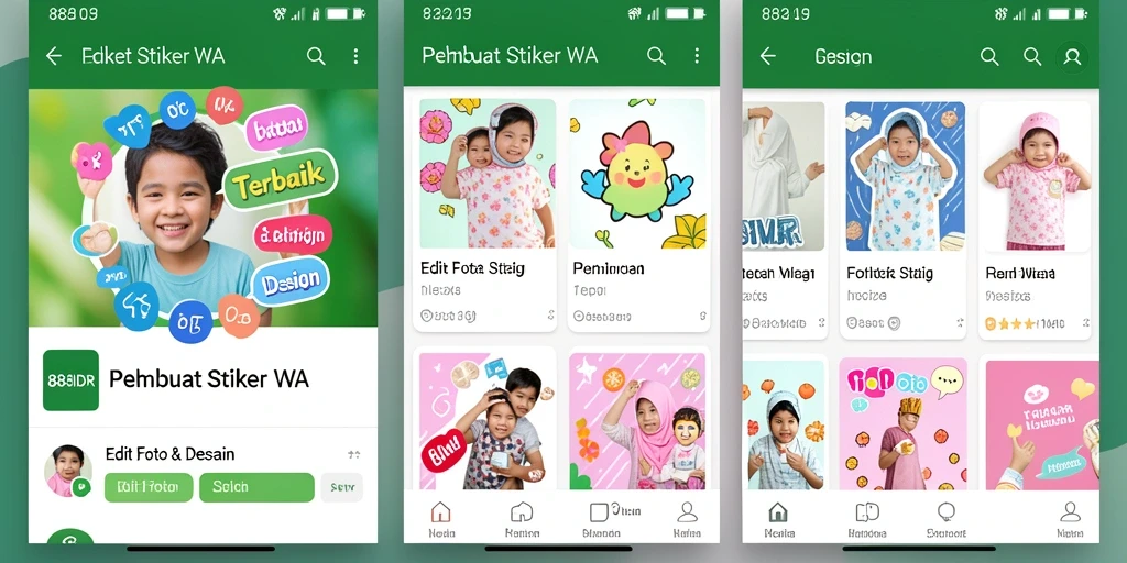 Antarmuka kreatif 888IDR untuk Pembuat Stiker WA.