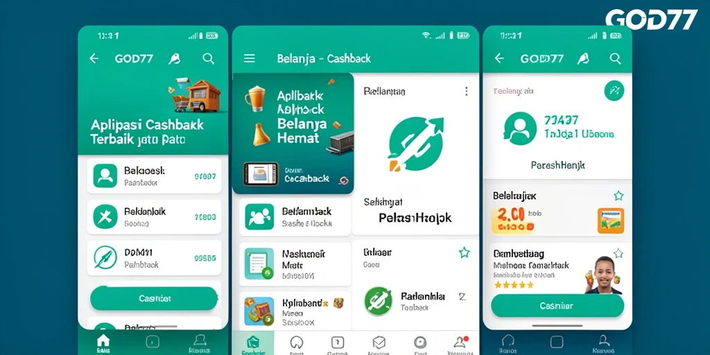Tampilan antarmuka GOD77 dengan fitur cashback yang menarik dan mudah digunakan.
