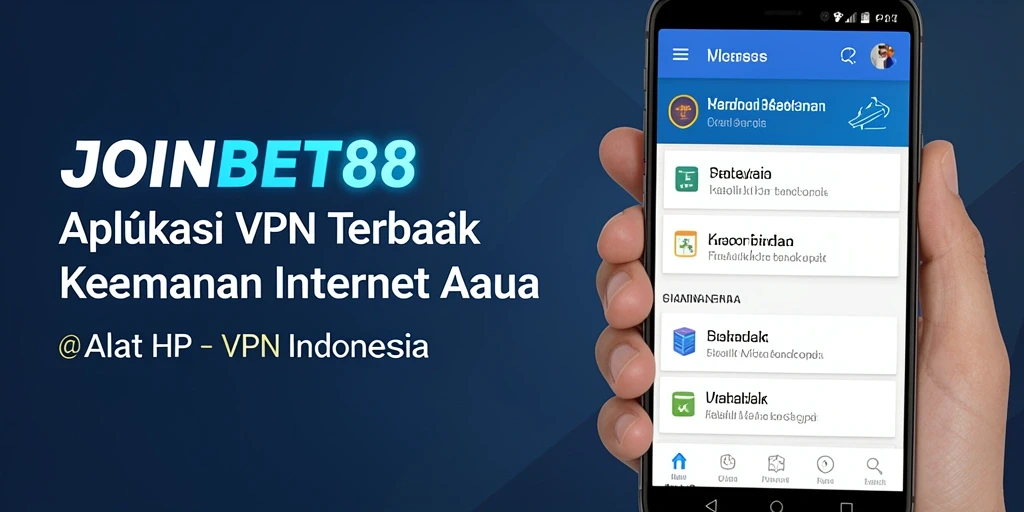 Screenshot antarmuka utama JOINBET88 yang menunjukkan fungsi VPN Indonesia.
