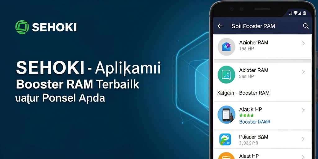 Tampilan antarmuka SEHOKI yang bersih untuk fungsi Booster RAM.